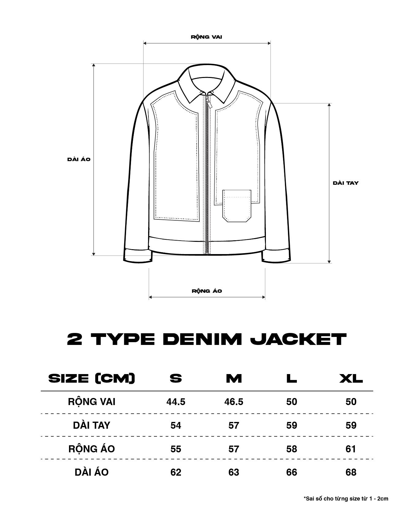 2 TYPE DENIM JACKET - WHITE