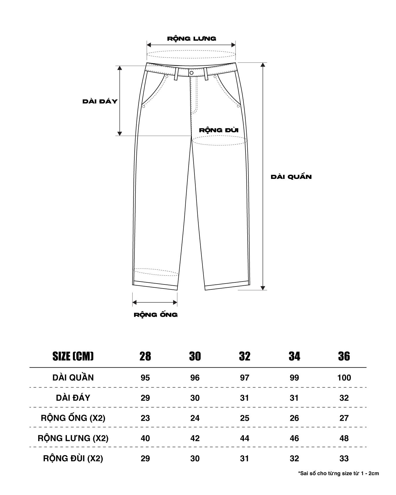 LOOSE FIT RAW DENIM - Black