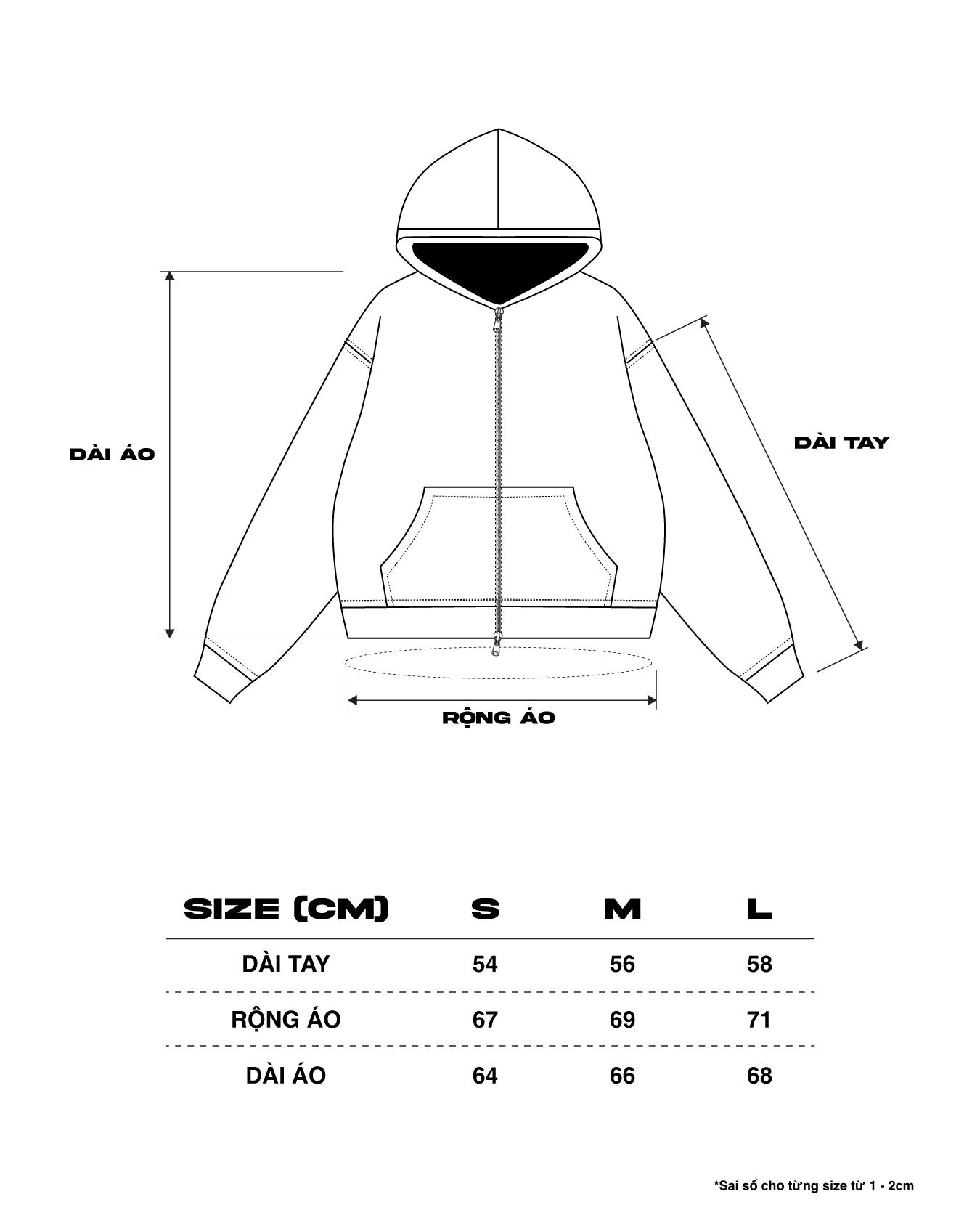 TUMS CROP ZIPS HOODIE - Black