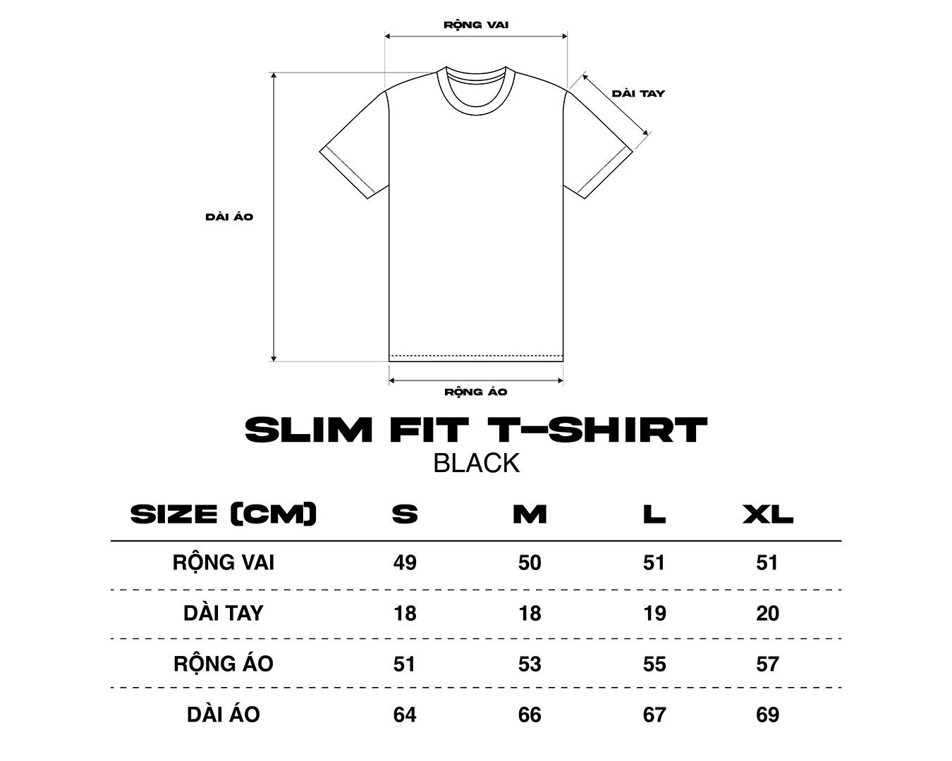 SLIM FIT TSHIRT - BLACK