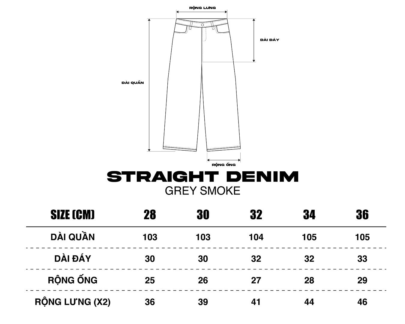 STRAIGHT DENIM - GREY SMOKE