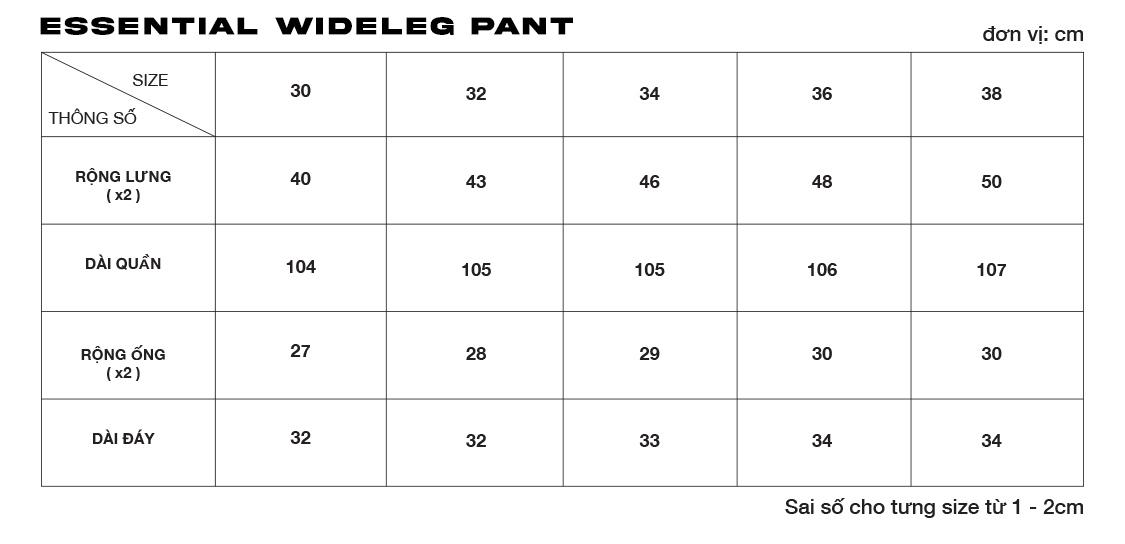 ESSENTIAL WIDELEG PANT - BROWN DERBY