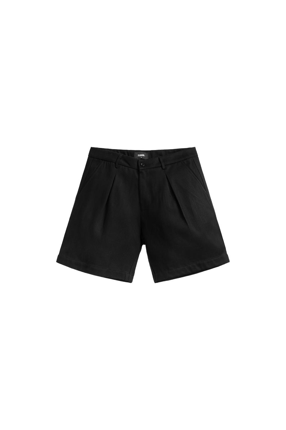 TUMS PLEATED SHORT - Black