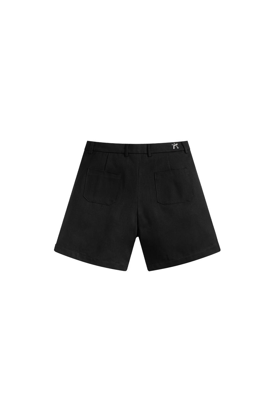 TUMS PLEATED SHORT - Black