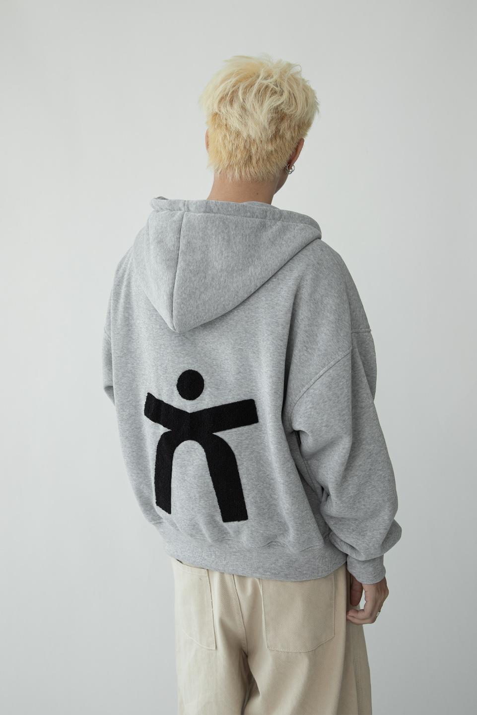 TUMS CROP ZIPS HOODIE - Grey