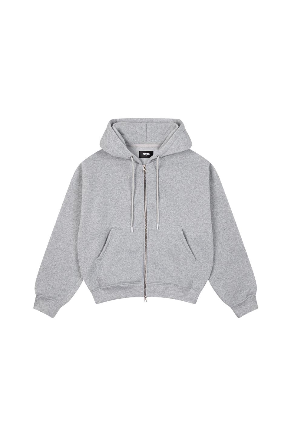 TUMS CROP ZIPS HOODIE - Grey