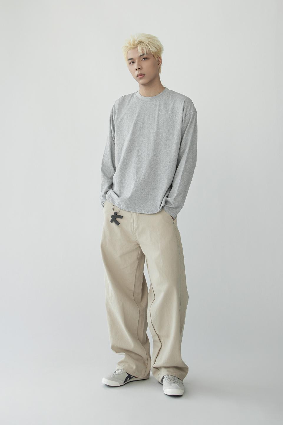 TUMS ESSENTIAL LONG SLEEVES - Grey