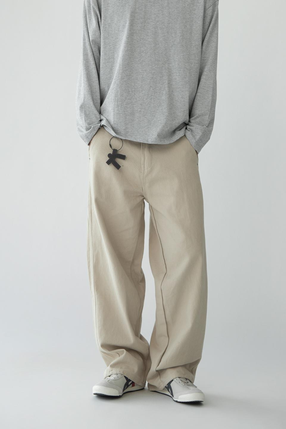 TUMS BARREL TWILL PANT - Beige