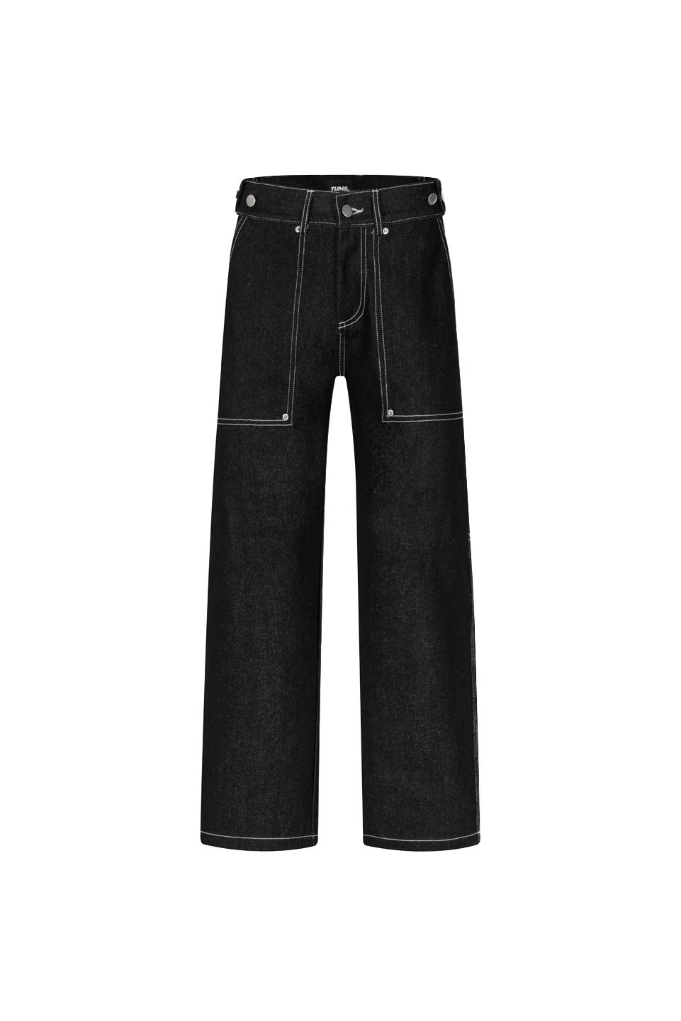 TUMS PATCH POCKET RAW DENIM - White